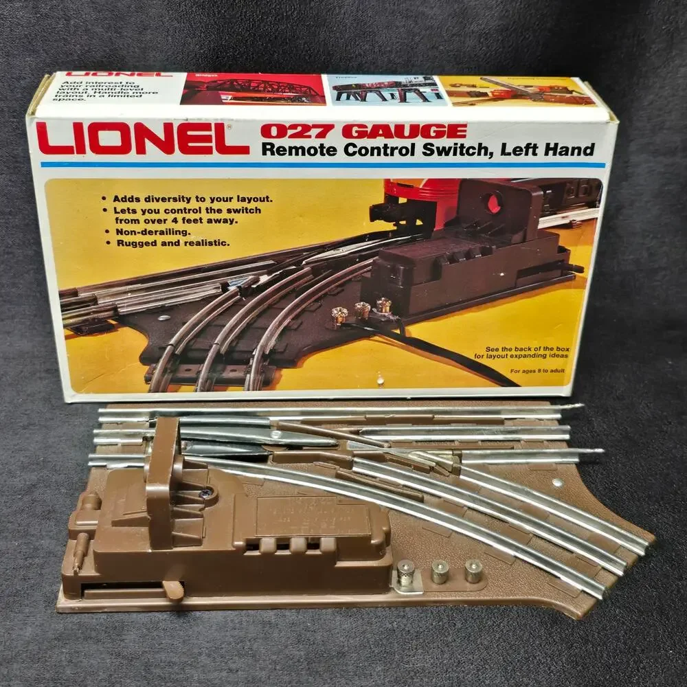 Lionel 027 Gauge Left Hand Remote Control Switch for Steel Alloy Railroad